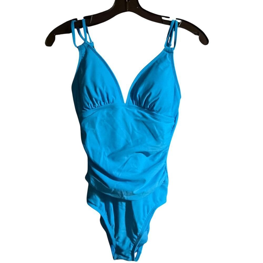 Shade & Shore NWT Blue One Piece Swimsuit Size Small